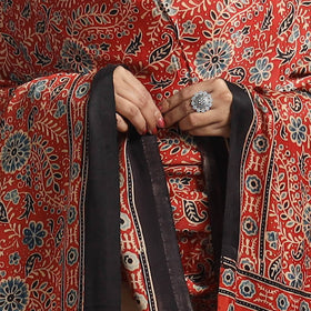 Red - Modal Silk Block Print Ajrakh Dupatta 11