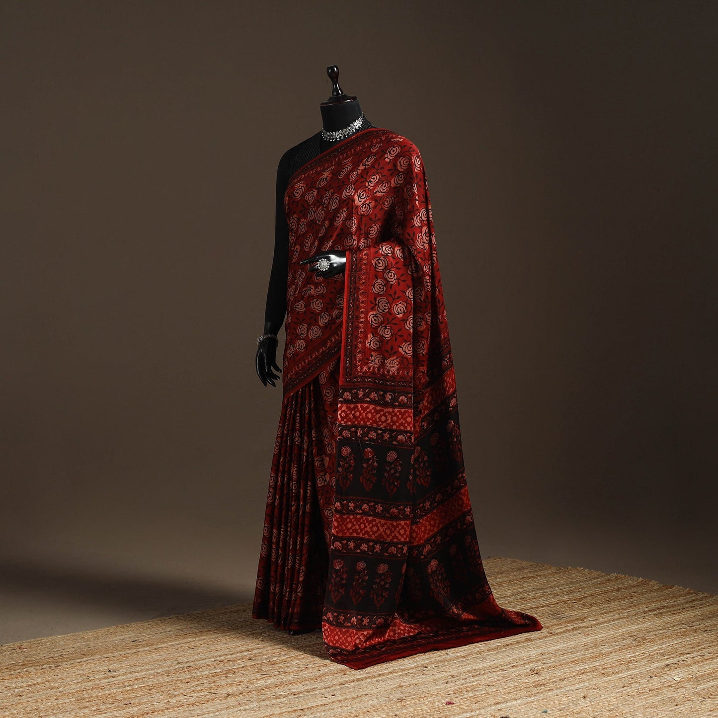 Modal silk hand bagru saree 11 2025/970-3 - handcrafted