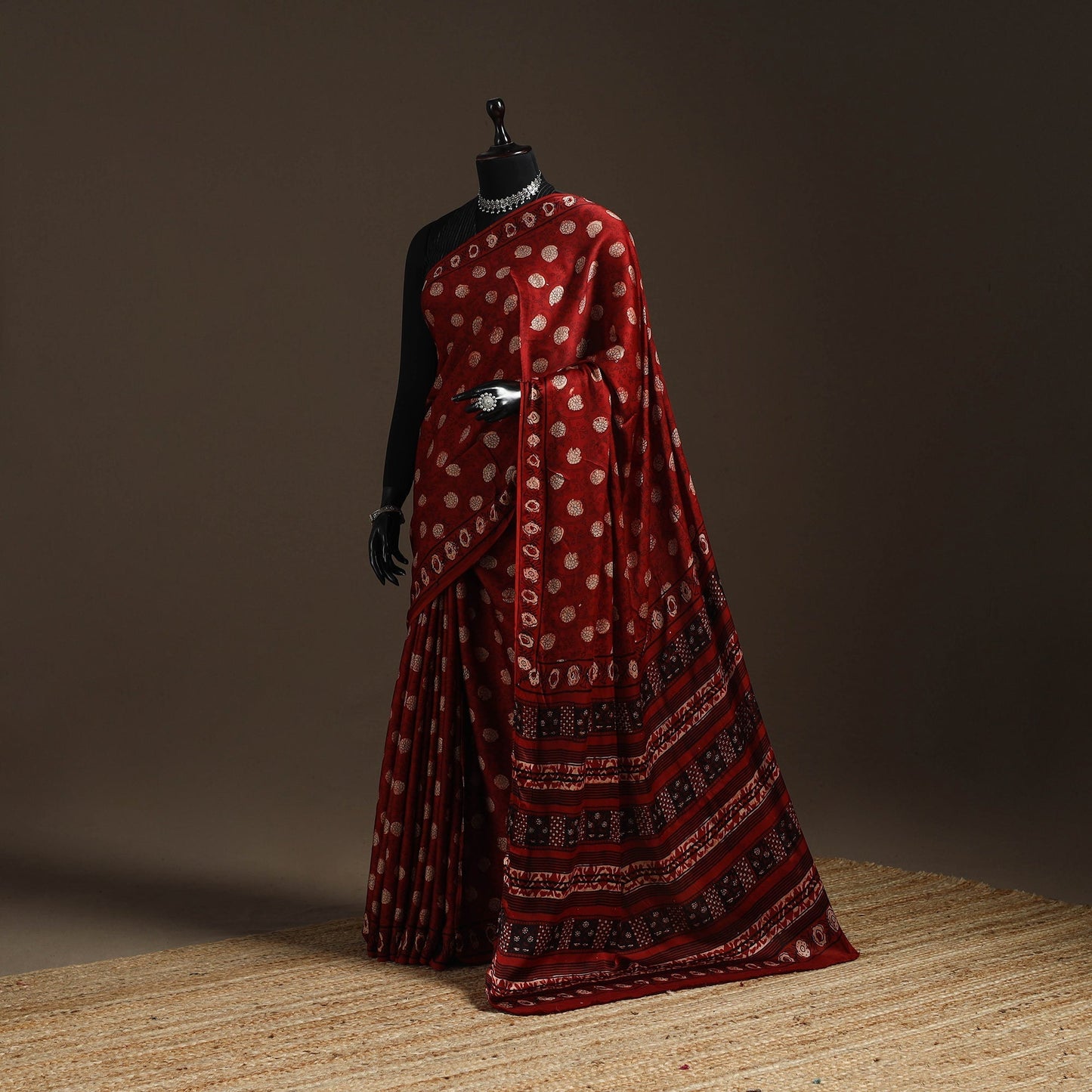 Modal silk hand bagru saree 12 2025/970-3 - handcrafted