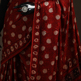 Modal silk hand bagru saree 12 2025/970-3 - handcrafted