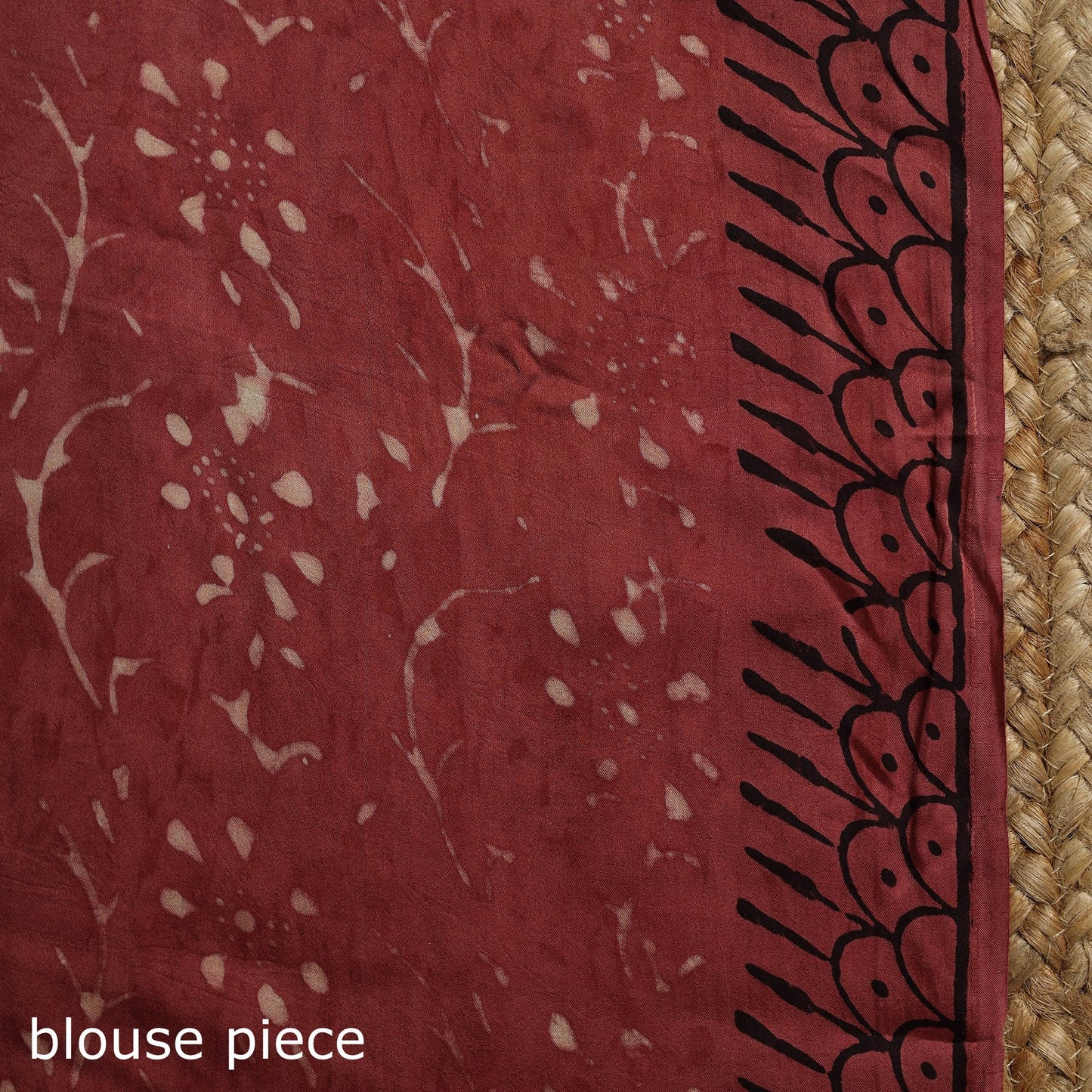 Modal silk hand bagru saree 14 - handcrafted