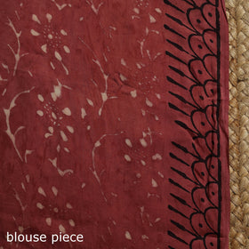 Modal silk hand bagru saree 14 - handcrafted