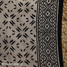 Modal silk hand bagru saree 15 - handcrafted