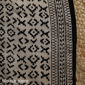 Modal silk hand bagru saree 17 - handcrafted