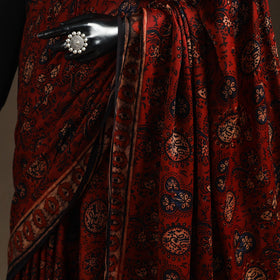 Modal silk hand bagru saree 20 - handcrafted