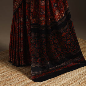 Modal silk hand bagru saree 20 - handcrafted