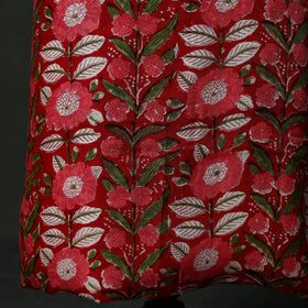 Modal silk hand block sanganeri print 2pc unstitched dress