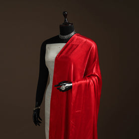 Modal silk natural dyed plain dupatta with lagdi patta 03