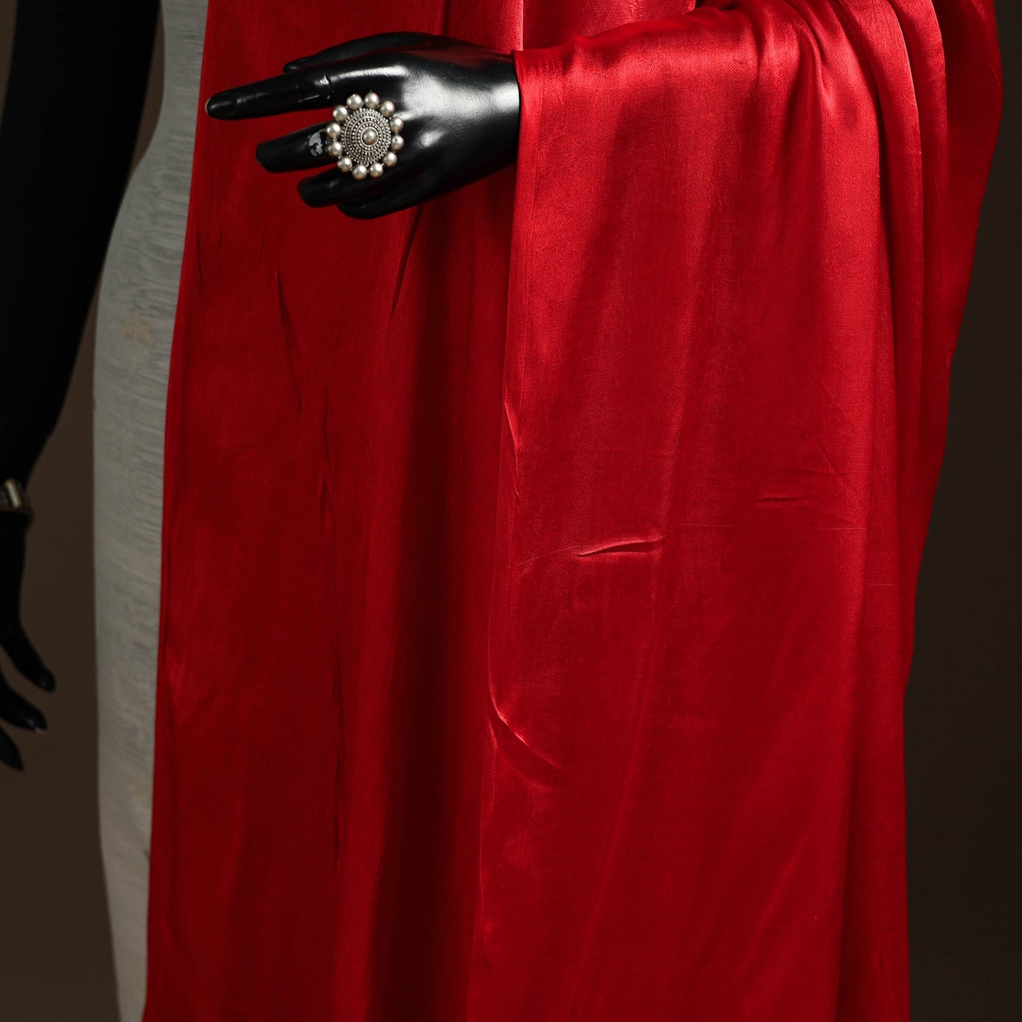 Modal silk natural dyed plain dupatta with lagdi patta 03