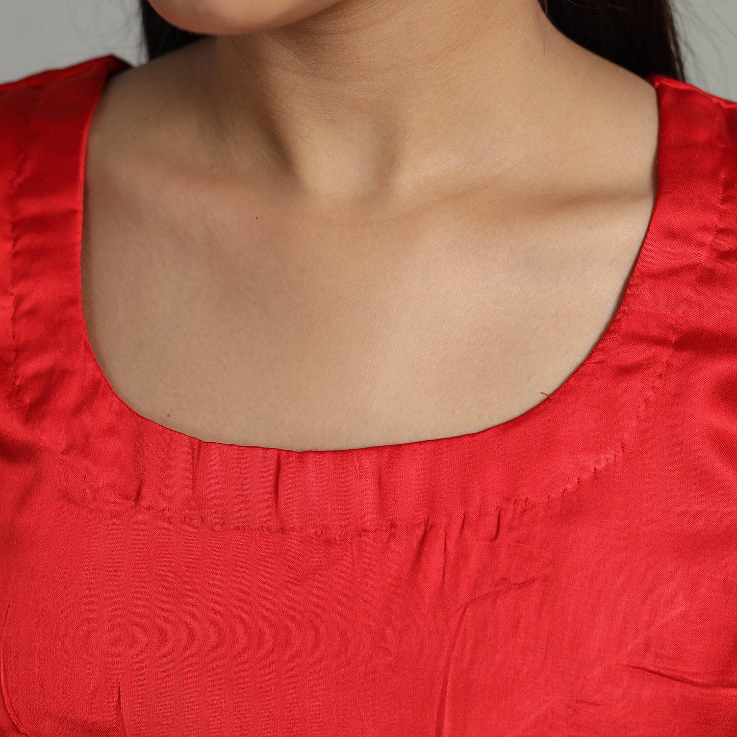 Buy Modal Silk Plain Stitched Blouse 04 Online at iTokri.com