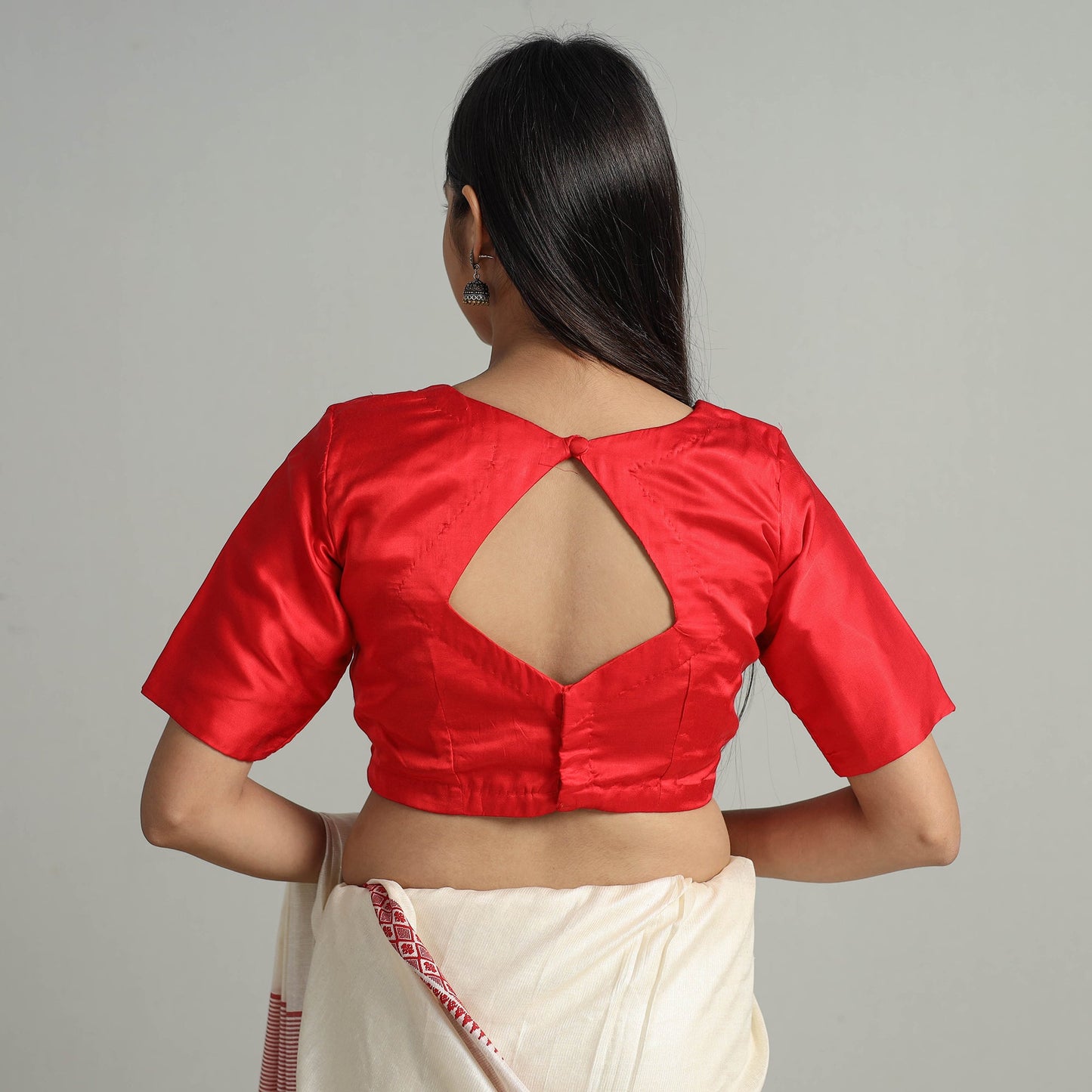 Buy Modal Silk Plain Stitched Blouse 04 Online at iTokri.com