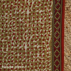 Red - mul cotton bagru saree 12 - handcrafted