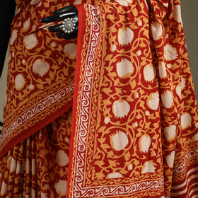 Multicolor - mul cotton bagru saree 11 - handcrafted