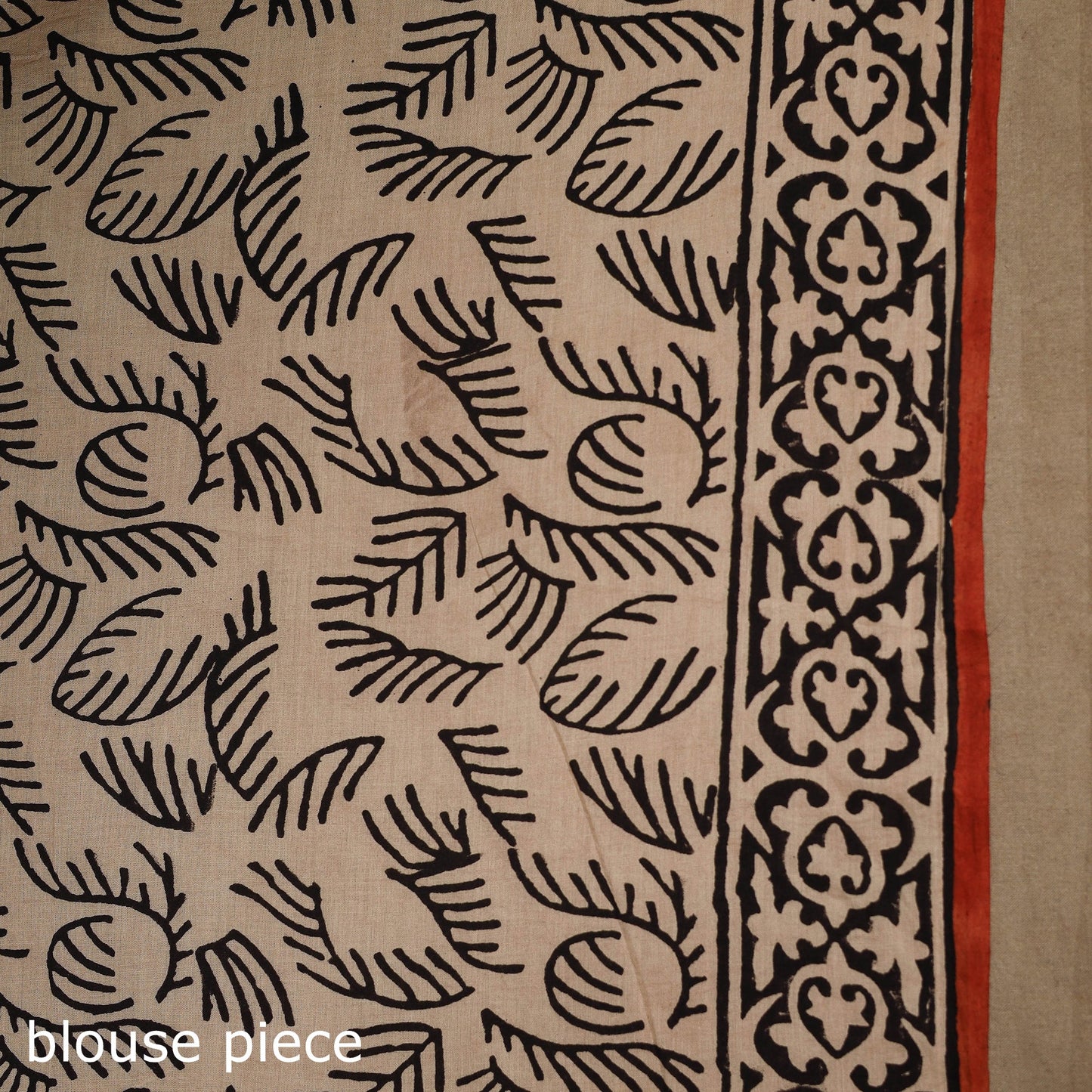 Red - mul cotton hand bagru saree 09 - handcrafted