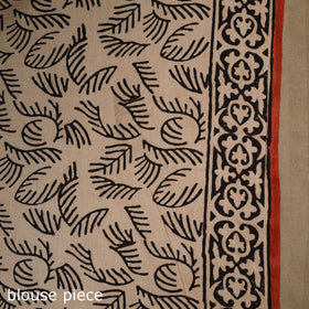 Red - mul cotton hand bagru saree 09 - handcrafted