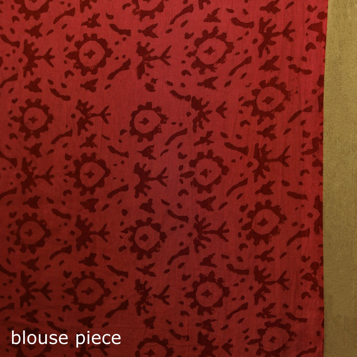 Red - mul cotton hand bagru saree 27 - handcrafted