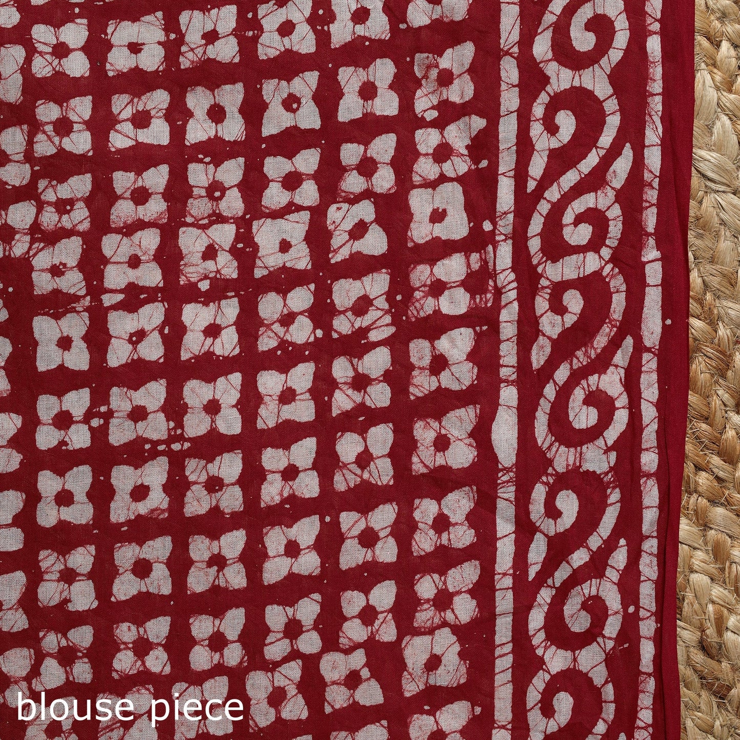 Mul cotton hand batik saree 06 - handcrafted
