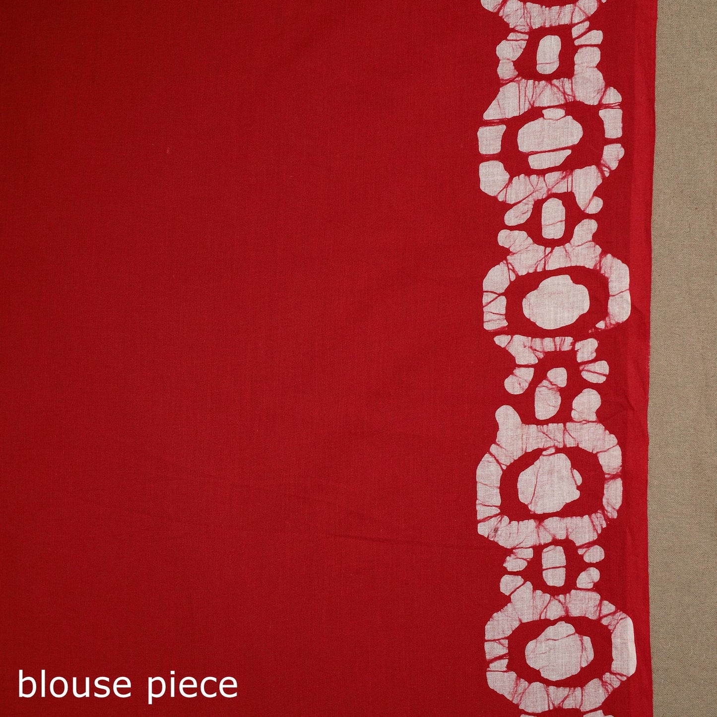 Red - mul cotton hand batik saree 22 - handcrafted