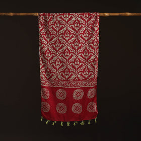 Mul cotton kutch hand batik stole with tassels 23