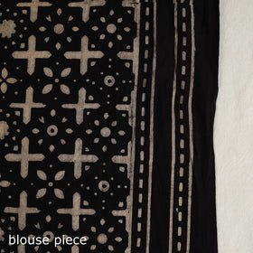 Red - Mul Cotton Block Print Ajrakh Saree 01