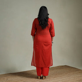 Mulmalai cotton plain dyed straight kurta 06 - handcrafted