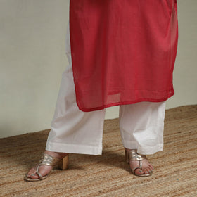 Mulmalai cotton plain dyed straight kurta 05 - handcrafted