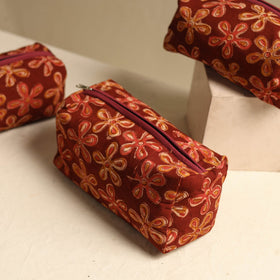  Red Multipurpose Handmade Toiletry Bags (Set of 3)