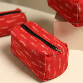  Red Multipurpose Handmade Toiletry Bags (Set of 3)