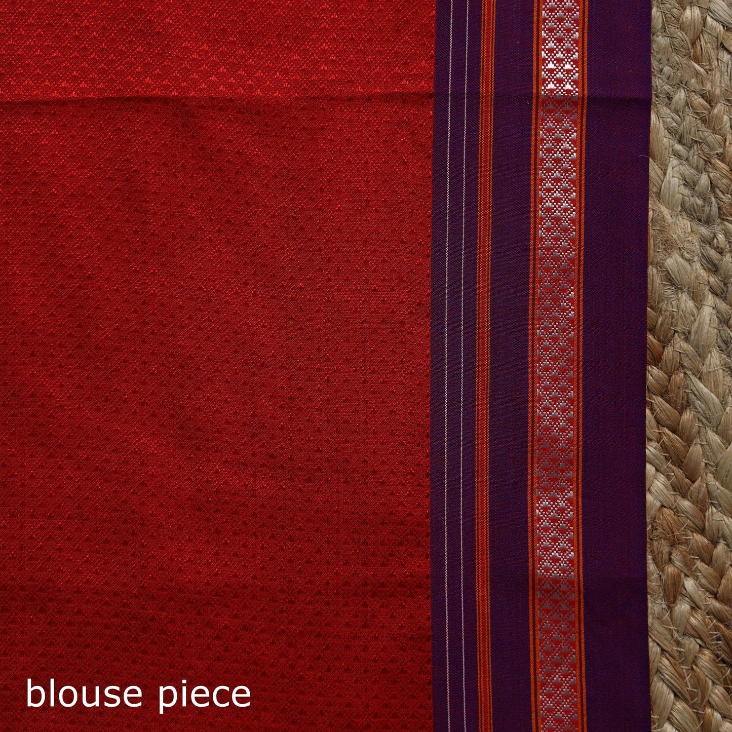 Nath work silk cotton khun saree 06 - handcrafted