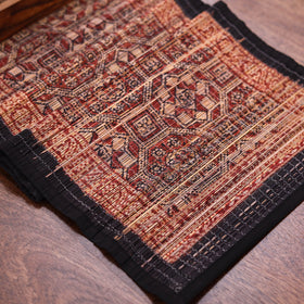 Red Natural Bamboo Bagh Block Printed Dining Table Runner