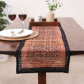 Red Natural Bamboo Bagh Block Printed Dining Table Runner
