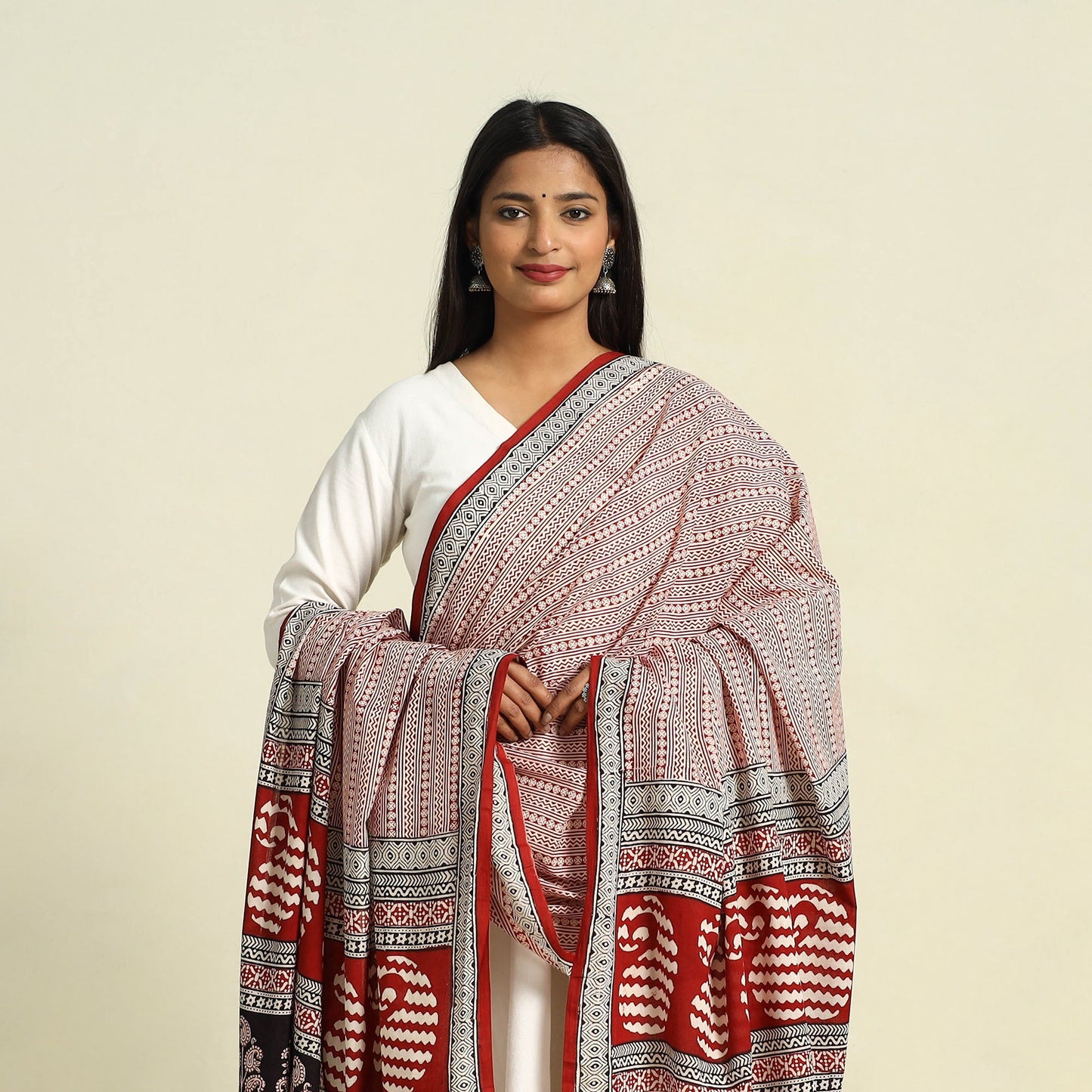 Buy Natural Dye Mul Cotton Bagh Print Dupatta