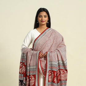 Buy Natural Dye Mul Cotton Bagh Print Dupatta