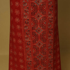 Red - natural dyed 3pc unstitched dress material 03