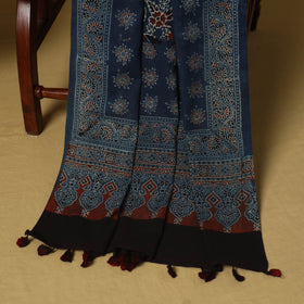 Red - natural dyed 3pc unstitched dress material 03