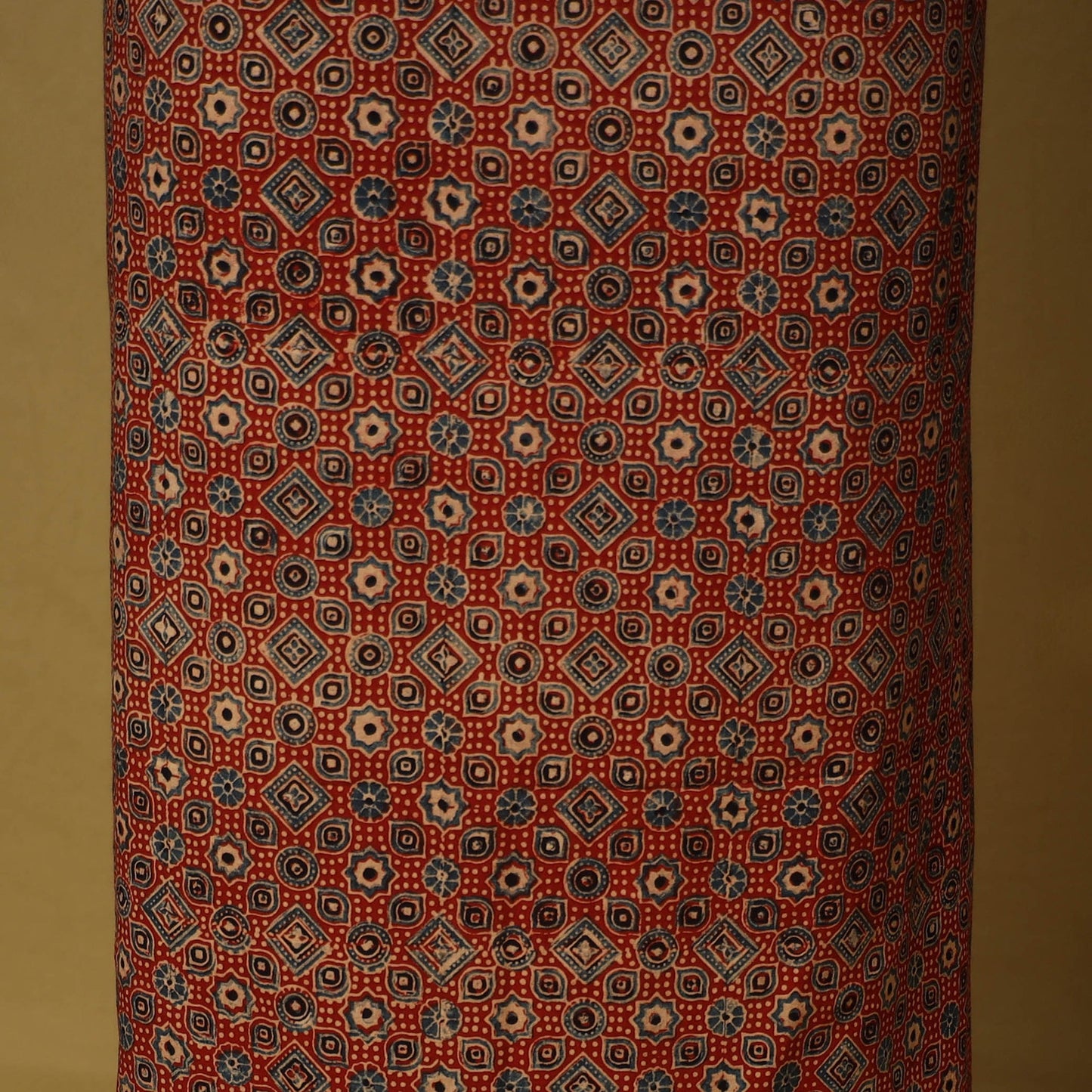 Red - natural dyed 3pc unstitched dress material 06