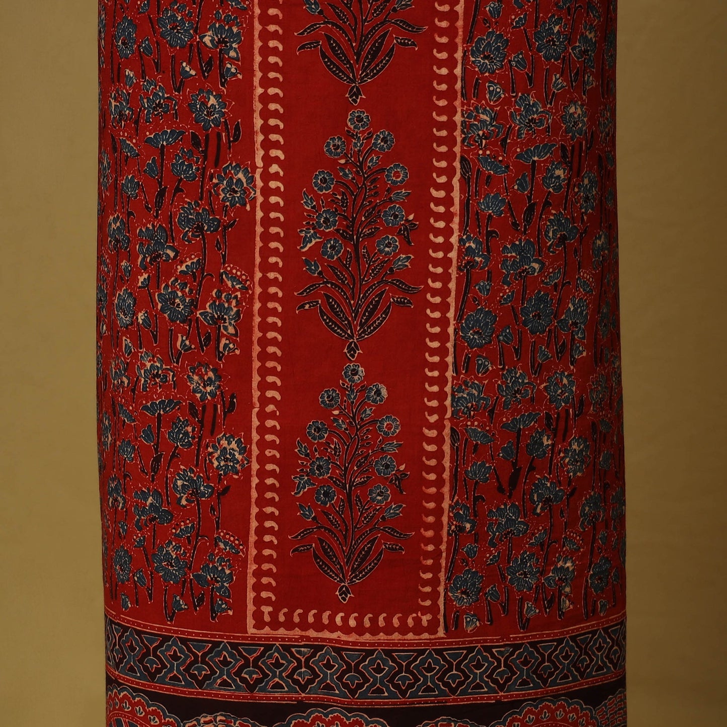 Red - natural dyed 3pc unstitched dress material 18