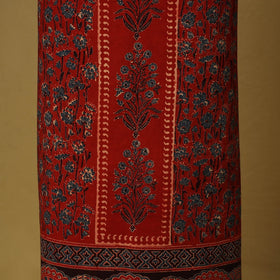 Red - natural dyed 3pc unstitched dress material 18