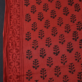 Red - Authentic Bagh Print Fabric from Madhya Pradesh 04