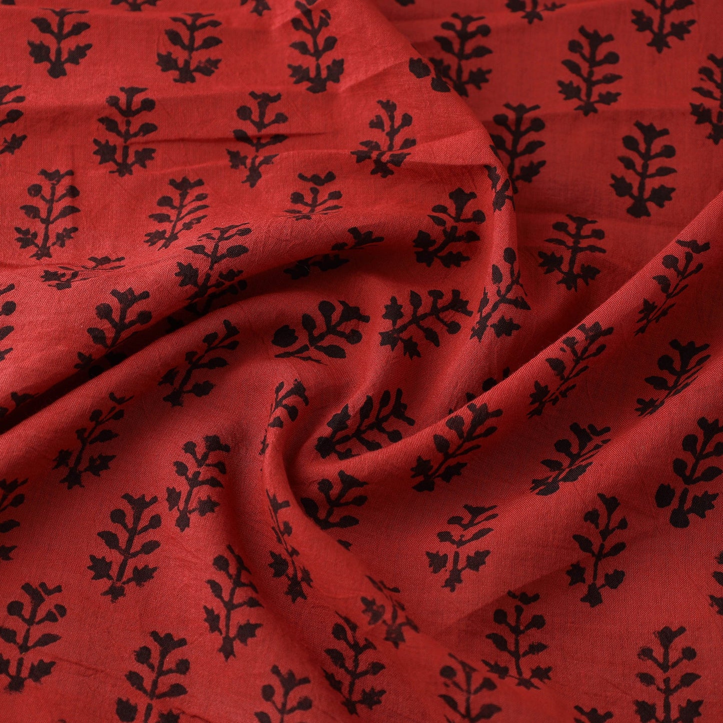 Red - Authentic Bagh Print Fabric from Madhya Pradesh 04