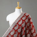 Red Authentic Bagh Print Fabric from Madhya Pradesh