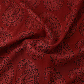 Red Authentic Bagh Print Fabric from Madhya Pradesh