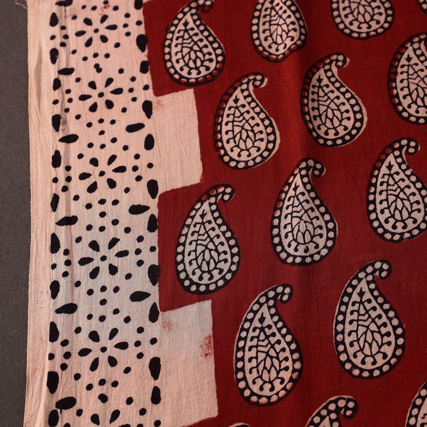 Natural Dyed Bagh Block Print Mul Cotton Fabric 