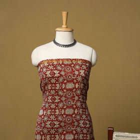 Natural dyed bagru chanderi silk 3pc unstitched dress