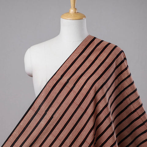 Red Traditional Bagru Print Fabric from Rajasthan