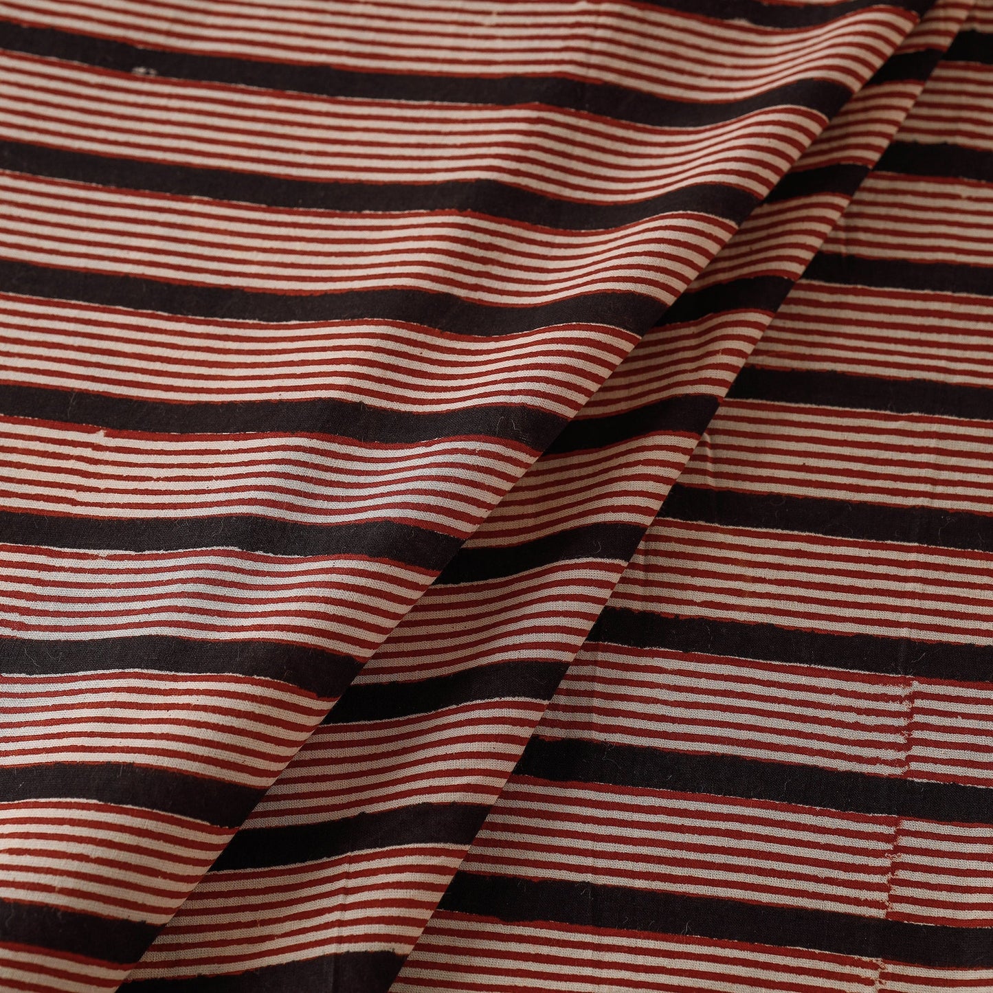 Red Traditional Bagru Print Fabric from Rajasthan