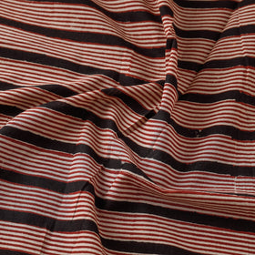 Red Traditional Bagru Print Fabric from Rajasthan