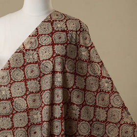 Red - natural dyed bagru cotton fabric 17 - handcrafted