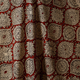 Red - natural dyed bagru cotton fabric 17 - handcrafted