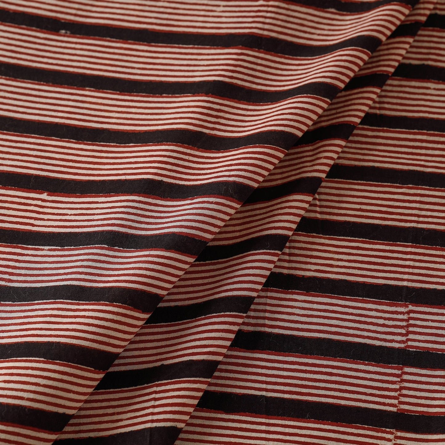 Red Traditional Bagru Print Fabric from Rajasthan